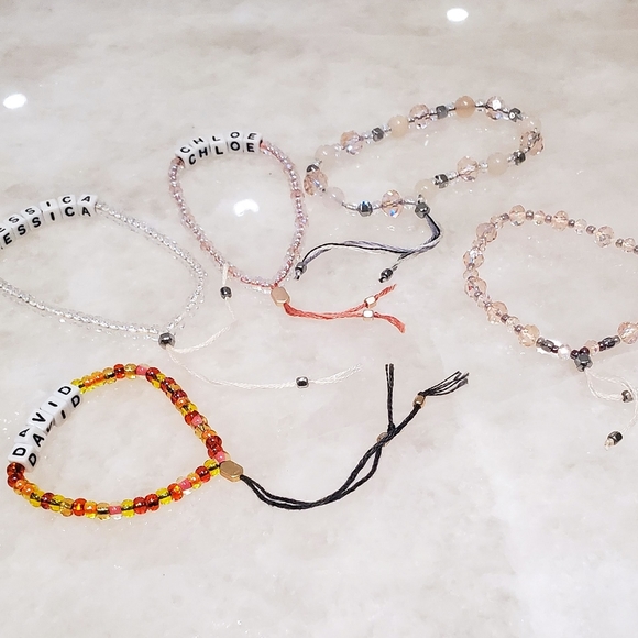 Dark Purple "Name It" Custom Pull-String Bracelet - Picture 10 of 12